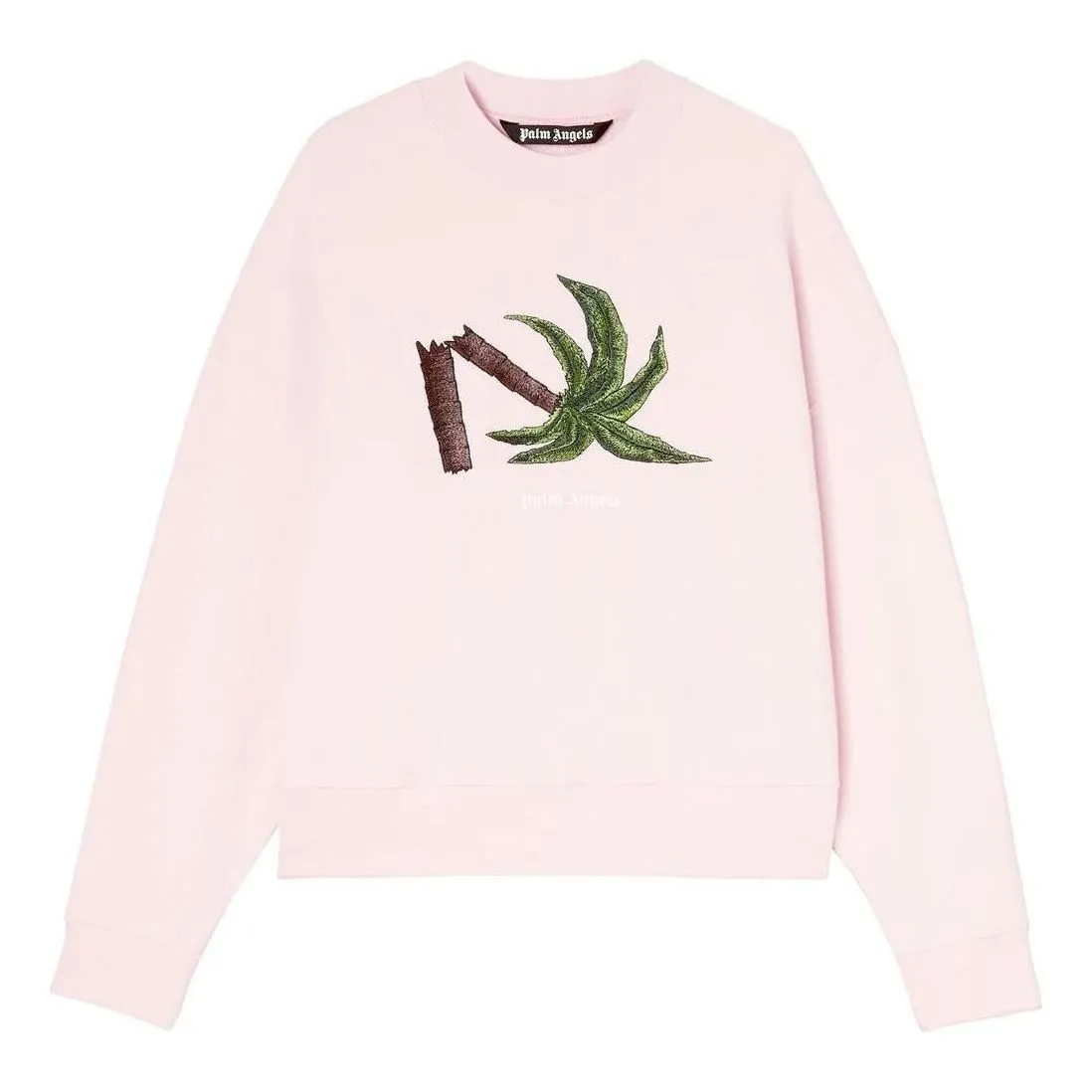 Palm Angels SS22 Broken Palm Crew 'Pink Green' PMBA026S22FLE0133055 sold by KicksCrew