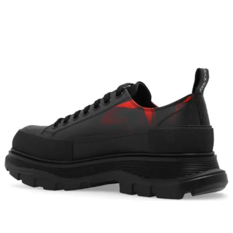 Alexander McQueen Tread Slick Lace Up Sneakers 'Black Red' 758775WIATS1314 sold by KicksCrew
