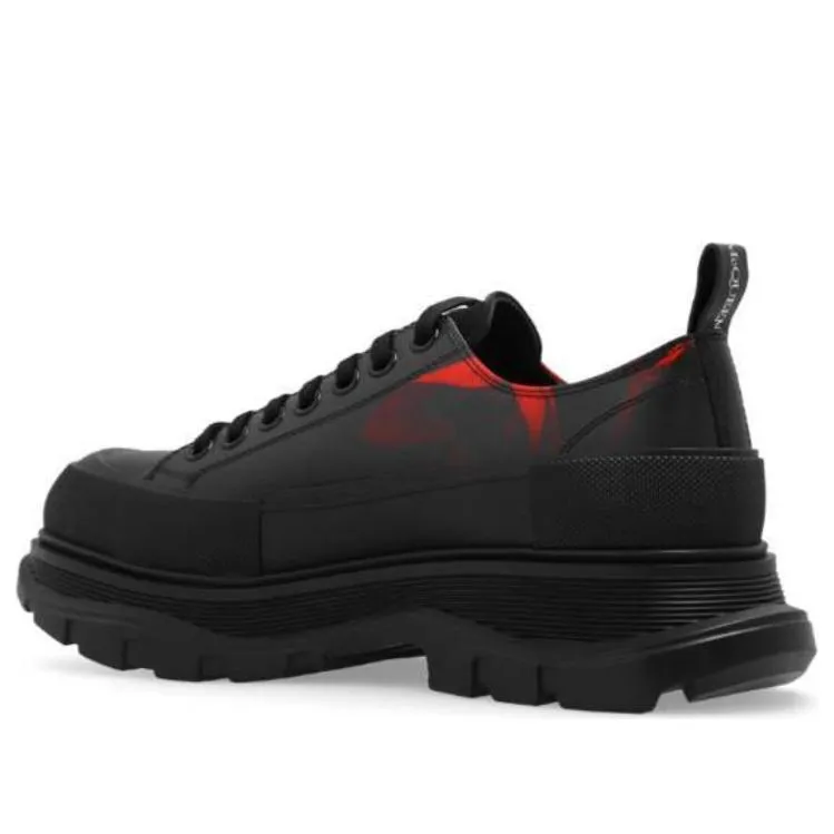 Alexander McQueen Tread Slick Lace Up Sneakers 'Black Red' 758775WIATS1314 sold by KicksCrew