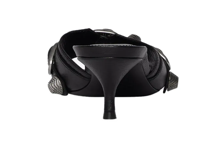 (WMNS) Balenciaga Cagole 50mm Sandals 'Black Arena Lambskin' 694350WAD4E1081 sold by KicksCrew product image thumbnail 5