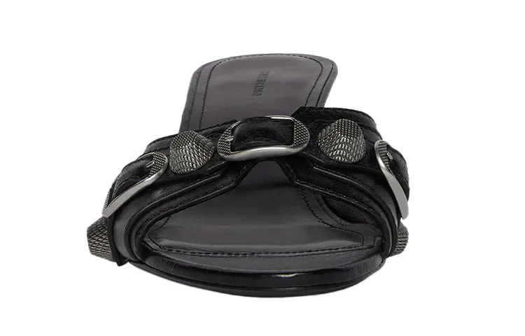 (WMNS) Balenciaga Cagole 50mm Sandals 'Black Arena Lambskin' 694350WAD4E1081 sold by KicksCrew product image thumbnail 3