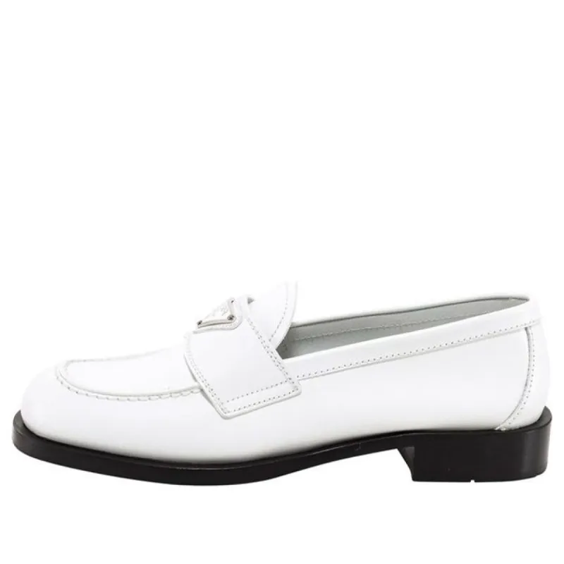 (WMNS) PRADA Patent Leather Loafers 'White' 1D238M_055_F_0009 sold by KicksCrew