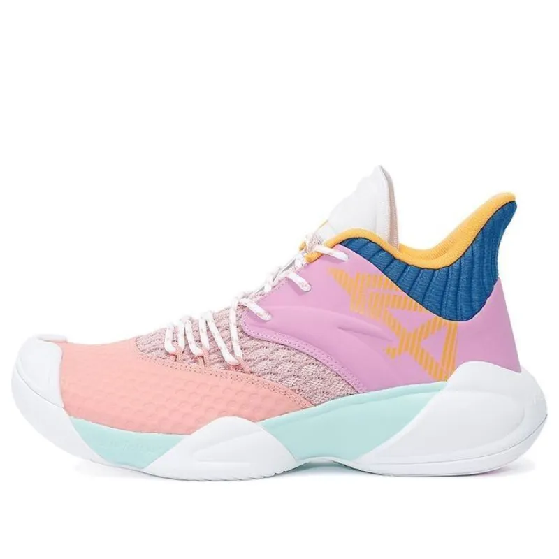 ANTA Basketball Series Sneakers Mid 'Pink White Blue' 112131616S-2 sold by KicksCrew