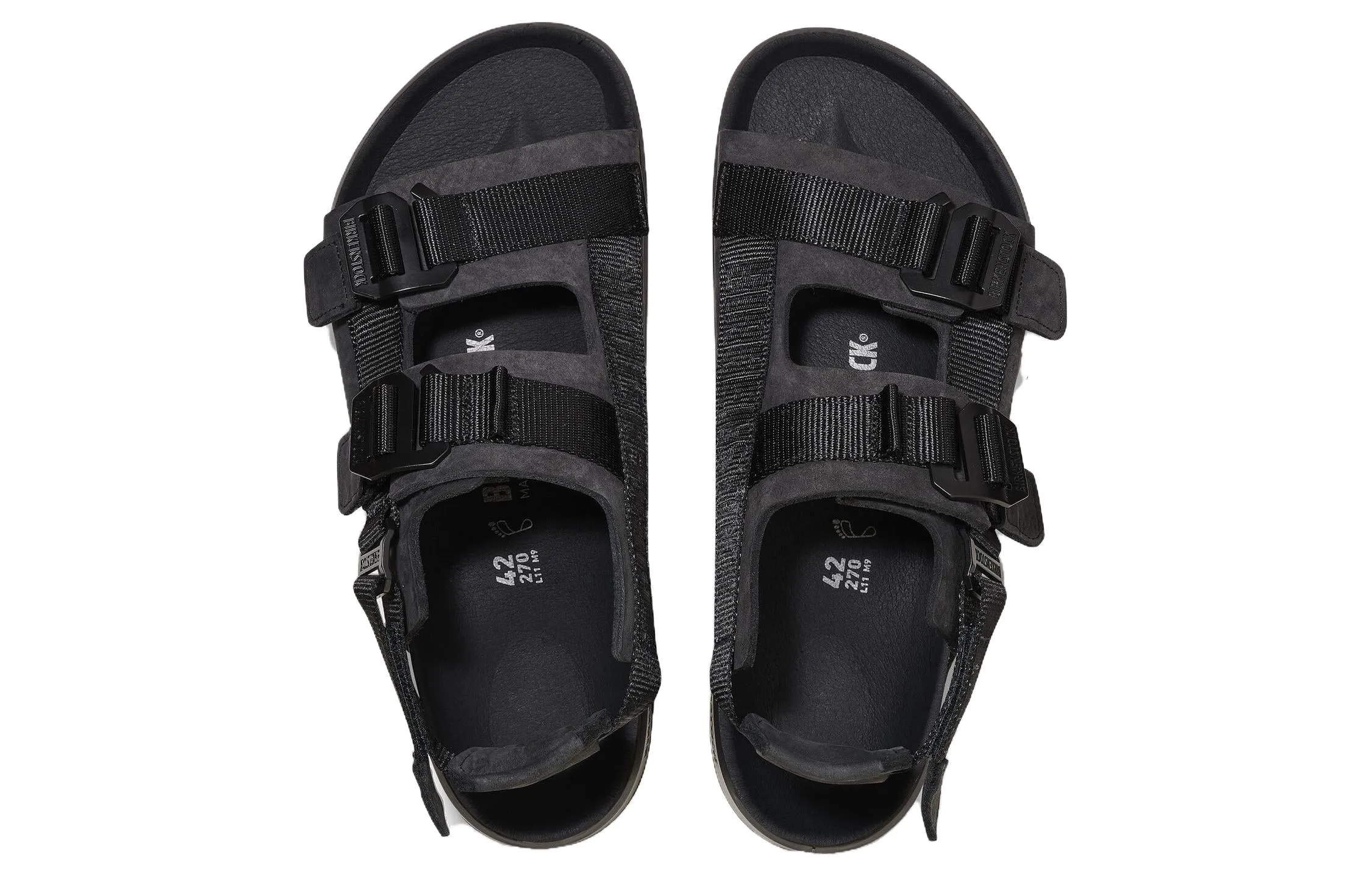 Birkenstock Shinjuku Natural Leather Textile Sandals 'Black' 1024599 sold by KicksCrew product image thumbnail 4