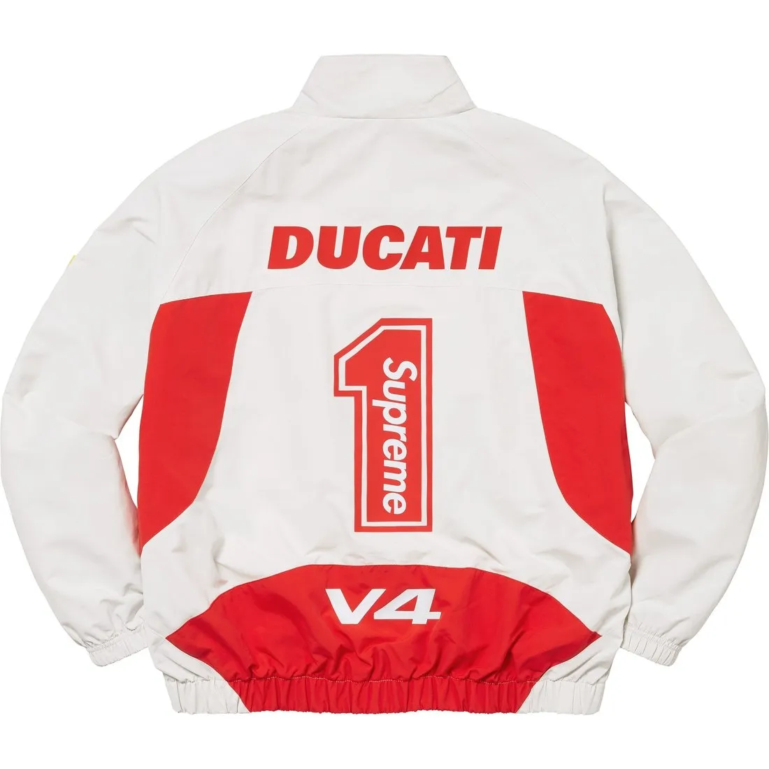 Supreme x DUCATI Track Jacket 'White Red' SUP-SS24-276 sold by KicksCrew product image thumbnail 2