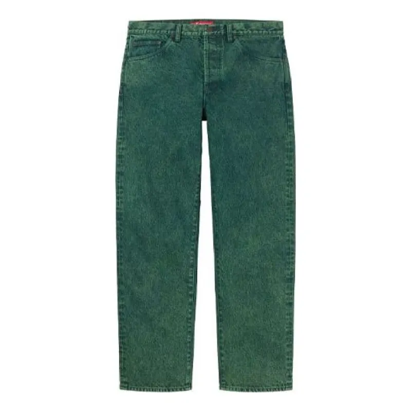 Supreme SS23 Week 1 Regular Jean Pants 'Green' SUP-SS23-025 sold by KicksCrew