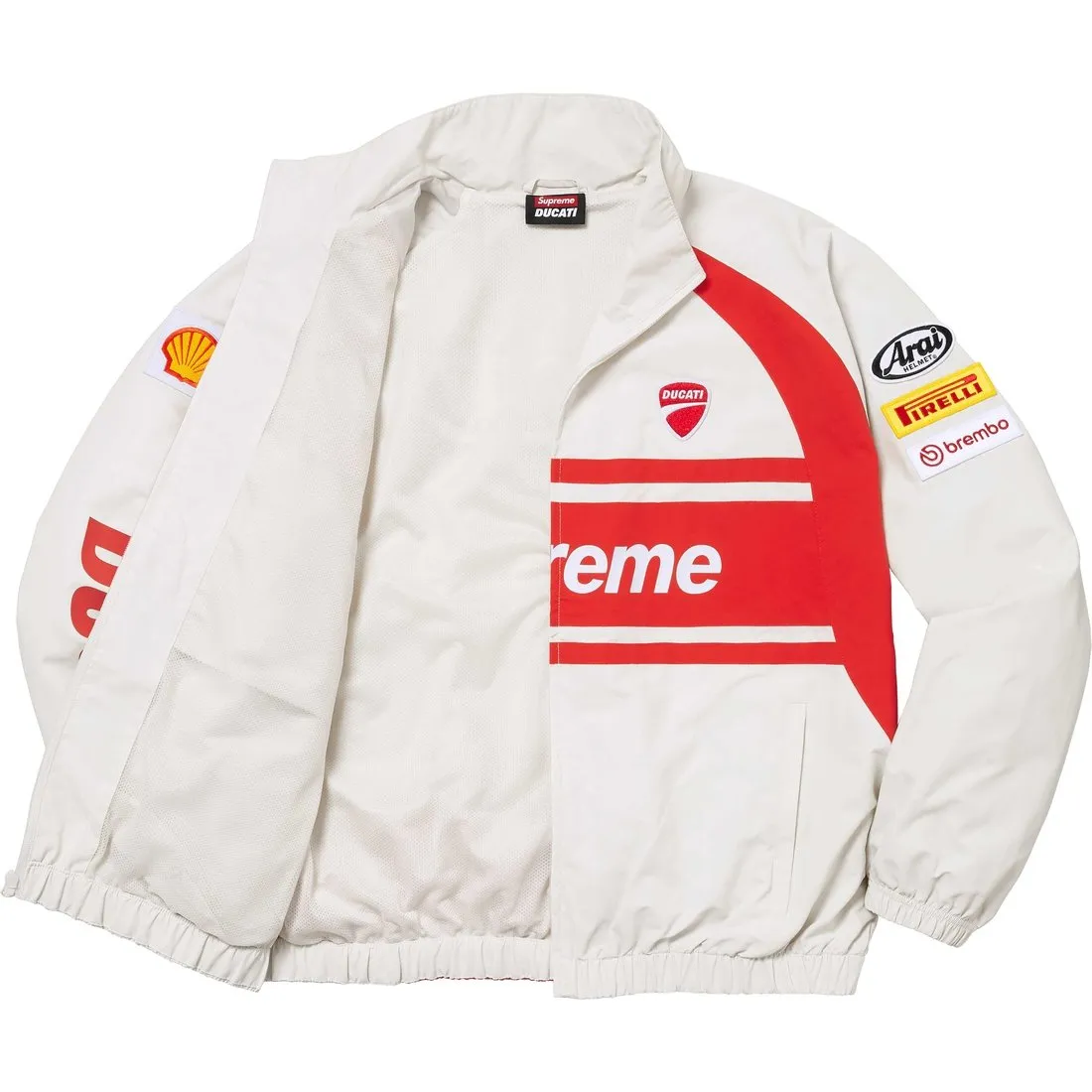 Supreme x DUCATI Track Jacket 'White Red' SUP-SS24-276 sold by KicksCrew product image thumbnail 3