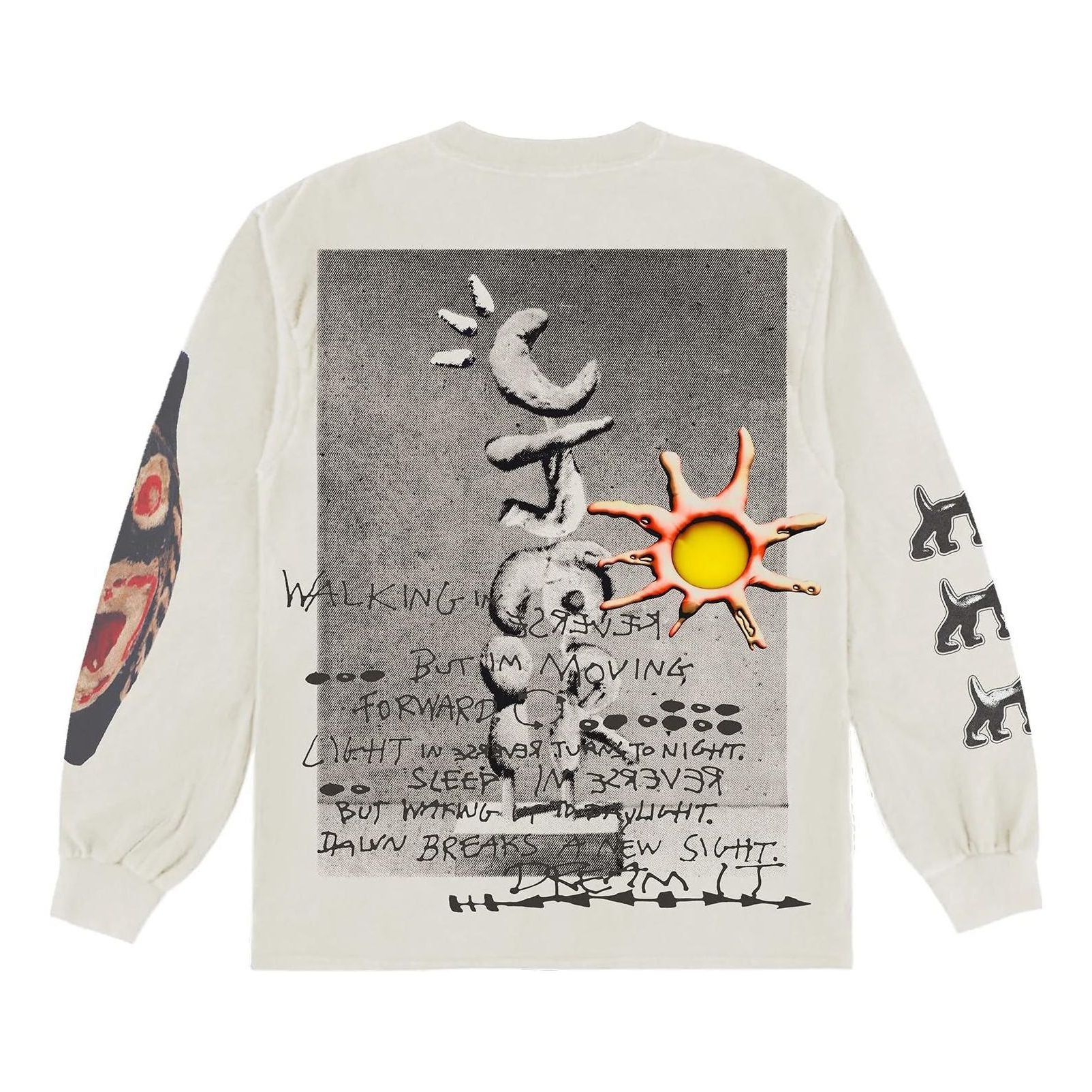 Travis Scott Air Records Long Sleeve T-shirt 'Natural' CJFN-SS83 sold by KicksCrew product image thumbnail 2