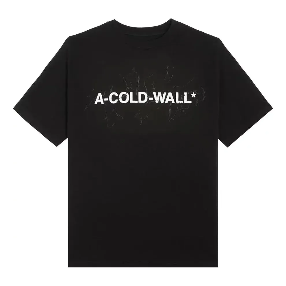 A-COLD-WALL* Knitted Logo T-shirt 'Black' ACWMTS045-BLACK sold by KicksCrew