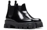 (WMNS) PRADA Monolith Brushed Leather Chelsea Boots 'Black' 1T725L_B4L_F0002_F_A055 sold by KicksCrew