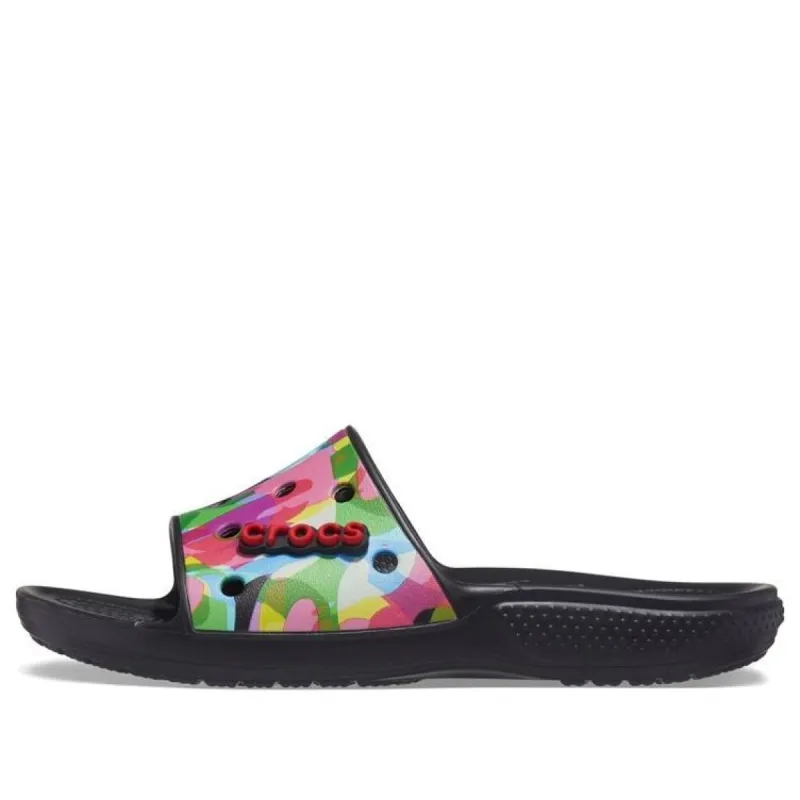 Crocs Classic Bubble Block Slides 'Black Multi' 207408-0C4 sold by KicksCrew