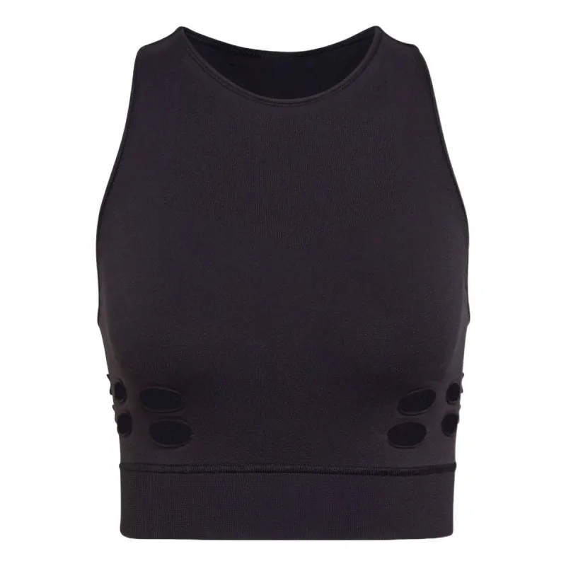 (WMNS) adidas by Stella McCartney TruePurpose Seamless Crop Top 'Black' HB6068 sold by KicksCrew