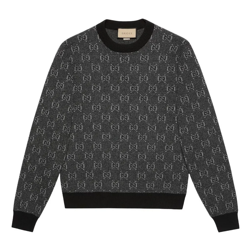 Gucci GG Wool Jacquard Sweater 'Grey' 761549-XKDK5-1230 sold by KicksCrew