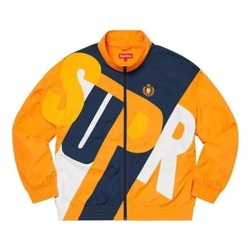 Supreme Big Letter Track Jacket 'Yellow White Navy' SUP-SS20-563 sold by KicksCrew