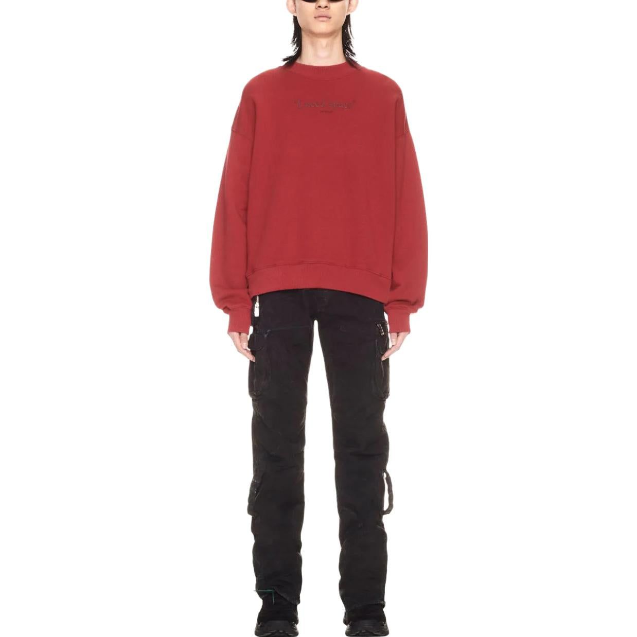 Off-White Give Me Space Sweatshirt 'Red' OMBA054F23FLE0022928 sold by KicksCrew product image thumbnail 2
