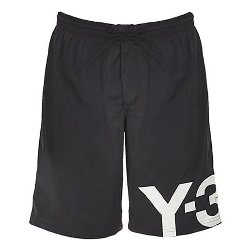 adidas Y-3 Large Logo Swim Shorts 'Black White' FS4484 sold by KicksCrew