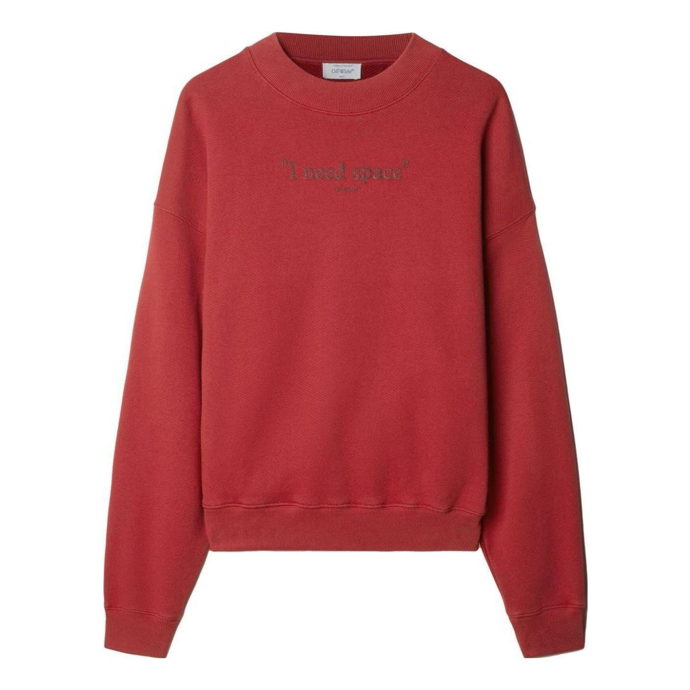 Off-White Give Me Space Sweatshirt 'Red' OMBA054F23FLE0022928 sold by KicksCrew