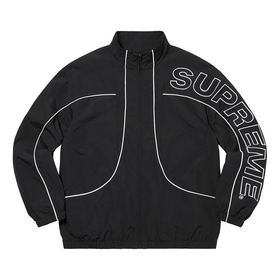 Supreme Piping Track Jacket 'Black White' SUP-FW20-041 sold by KicksCrew