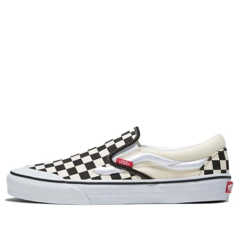 Vans Classic Slip-On 138 Sidestripe 'Black Checkerboard' VN000BW3BKC sold by KicksCrew