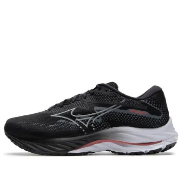 Mizuno Wave Rider 27 Sneakers 'Black Grey Red' J1GC230352 sold by KicksCrew