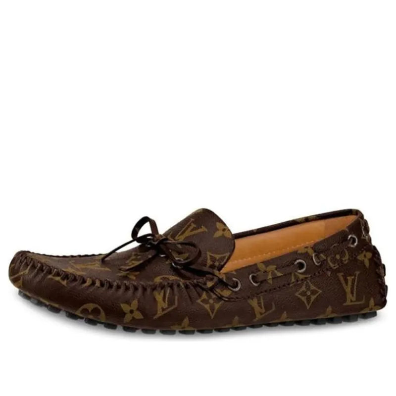 LOUIS VUITTON Arizona Moccasin Shoes 'Brown Logo Monogram' 1A3NCC sold by KicksCrew