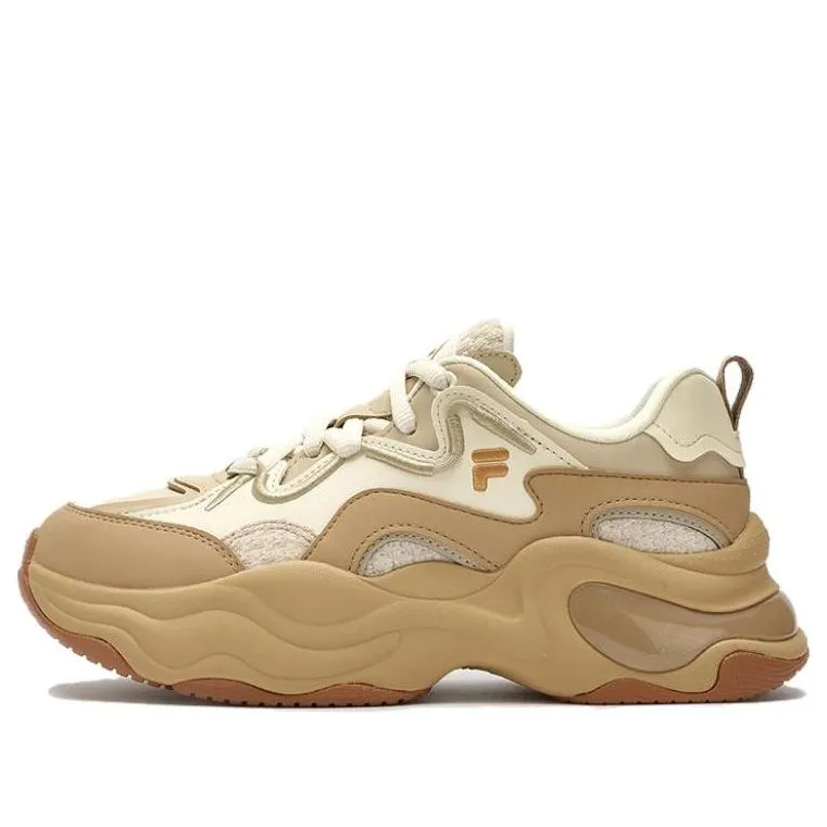 (WMNS) FILA FUSION BUBBLE Platform Sneakers 'White Tan' T12W341301FPA sold by KicksCrew