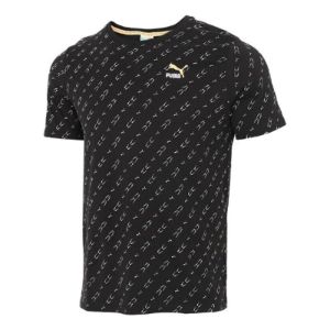 Puma Elevated Printed T-Shirt 'Black' 532663-01 sold by KicksCrew