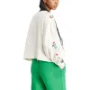 (WMNS) adidas Floral Graphics Sweatshirt 'White' IS2425 sold by KicksCrew