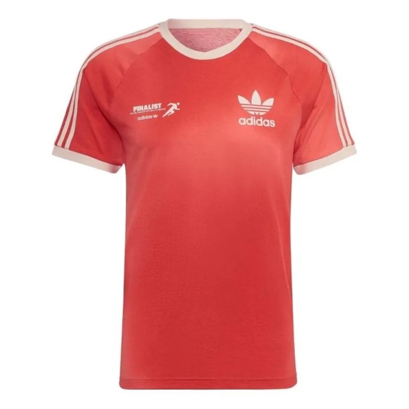 adidas Original Graphics Mellow Ride Club 3-Stripes T-Shirt 'Red' HL9276 sold by KicksCrew