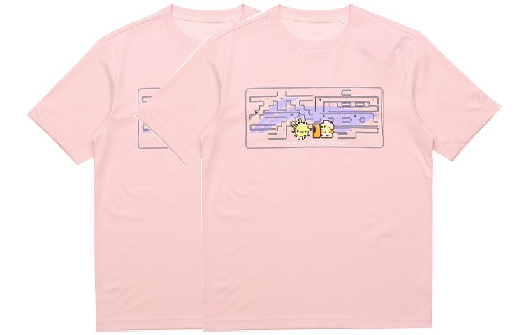 Li-Ning Cartoon Graphic Loose Fit T-shirt 'Pink' AHSR340-14 sold by KicksCrew product image thumbnail 3