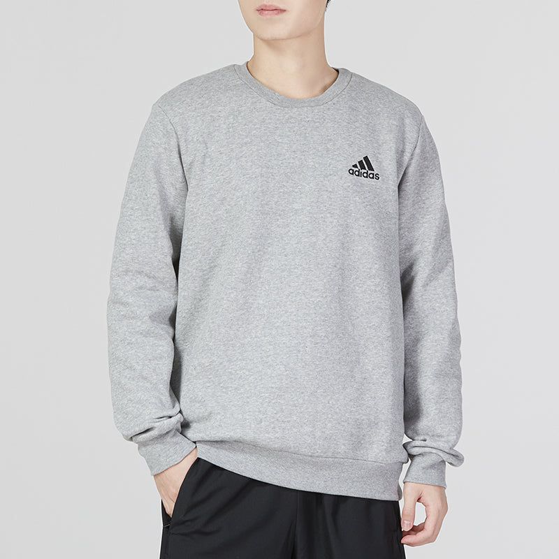 adidas Essentials Fleece Sweatshirt 'Grey' H12221 sold by KicksCrew product image thumbnail 3