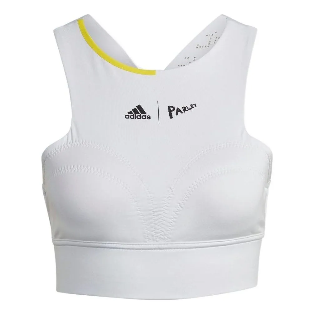(WMNS) adidas London Crop Sports Bra 'White' HF6319 sold by KicksCrew