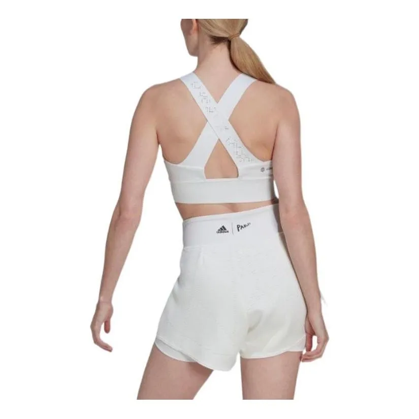 (WMNS) adidas London Crop Sports Bra 'White' HF6319 sold by KicksCrew product image thumbnail 3