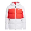 adidas Colorblock Hooded Down Jacket 'White Red' HN2091 sold by KicksCrew