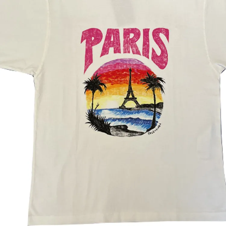 (WMNS) Balenciaga Paris Tropical T-Shirt 'White' 764235TPVL99601 sold by KicksCrew product image thumbnail 5