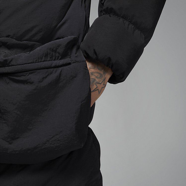 Air Jordan Logo Zipper Mid-Length Down Jacket 'Black' DQ7347-010 sold by KicksCrew product image thumbnail 5