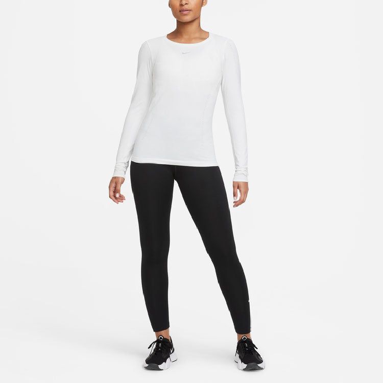 (WMNS) Nike Dri-FIT Swoosh Long Sleeves T-shirt 'Black' DD0594-100 sold by KicksCrew product image thumbnail 3