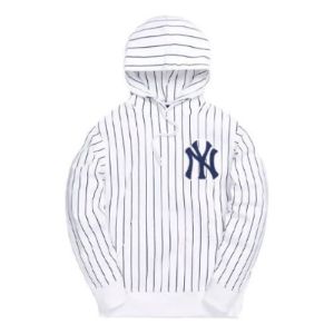 KITH For Major League Baseball New York Yankees Striped Hoodie 'White' KH2447-101 sold by KicksCrew