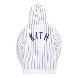 KITH For Major League Baseball New York Yankees Striped Hoodie 'White' KH2447-101 sold by KicksCrew