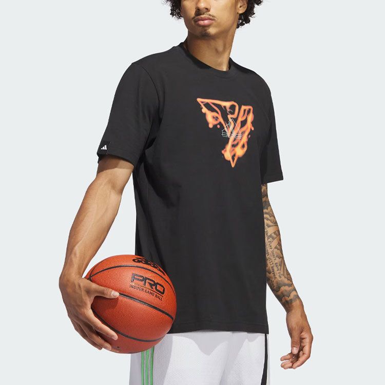 Adidas Trae Young Icy Fire Signature T-Shirts 'Black' IM9167 sold by KicksCrew product image thumbnail 4