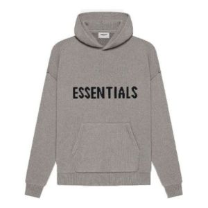 Fear of God Essentials SS21 Knit Hoodie 'Dark Heather Oatmeal' FOG-SS21-617 sold by KicksCrew
