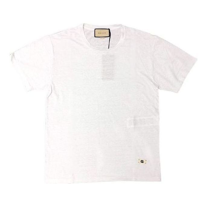 Gucci Cotton T-Shirt With GG Patch 'White' 650083-XJC6N-9692 sold by KicksCrew