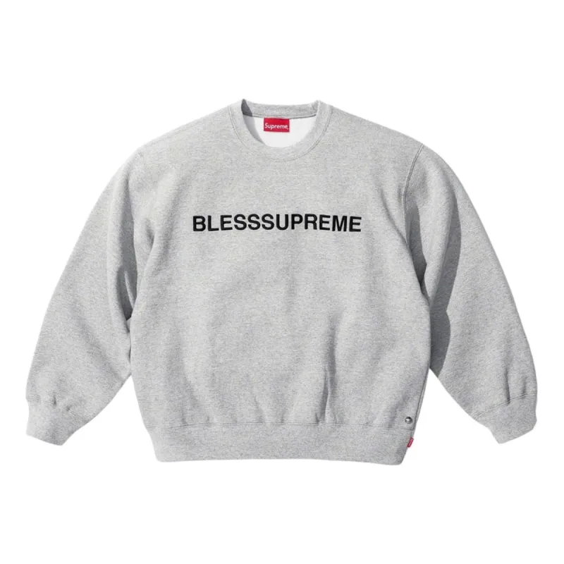 Supreme Textured Stripe Crewneck 'Black Grey' SUP-FW20-385