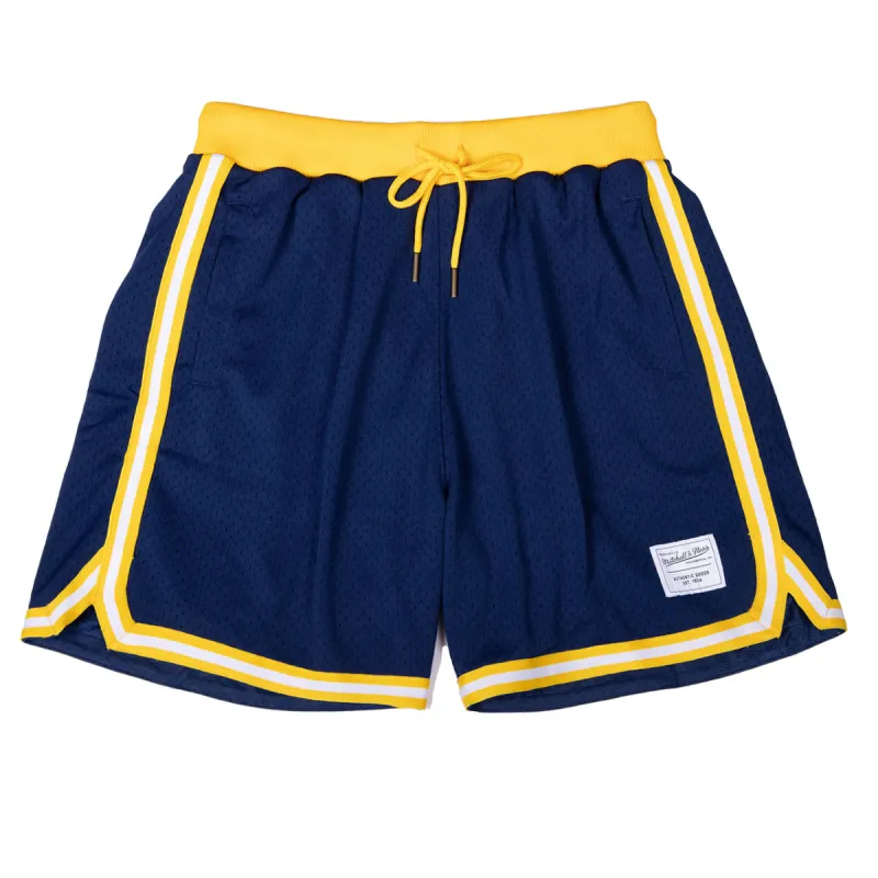 Mitchell & Ness Branded Game Day Shorts 'Navy Yellow' MB22ASH04RY sold by KicksCrew