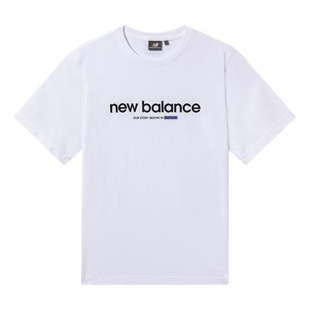 New Balance Logo Tee 'White Black' 5EC26013-WT sold by KicksCrew
