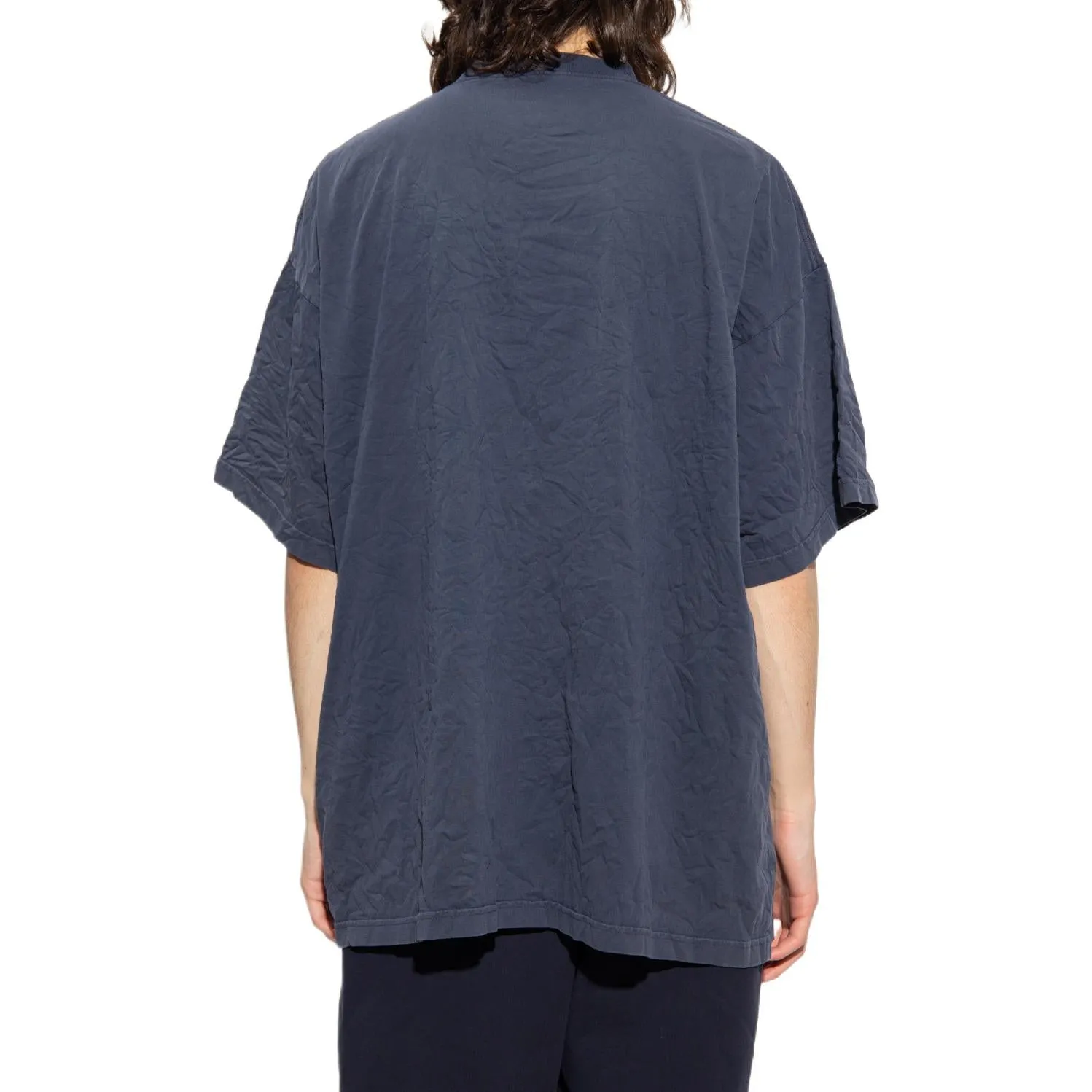 Balenciaga College Crest Oversized T-Shirt 'Navy' 694576TMV954140 sold by KicksCrew product image thumbnail 4