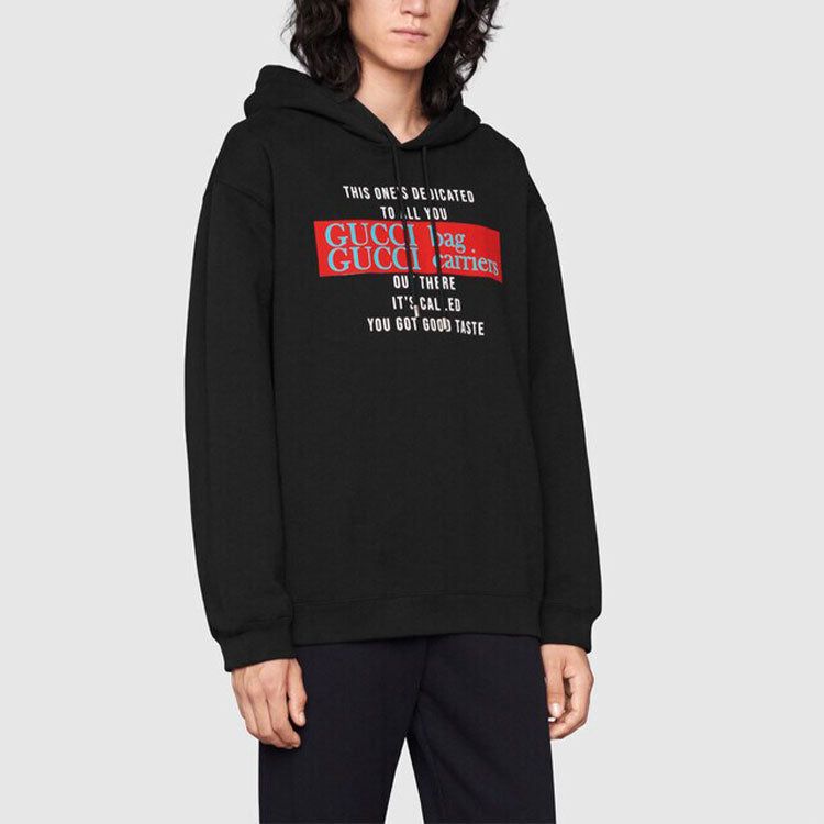 GUCCI FW21 You got good taste Hoodie 'Black' 681220-XJD1D-1152 sold by KicksCrew product image thumbnail 4