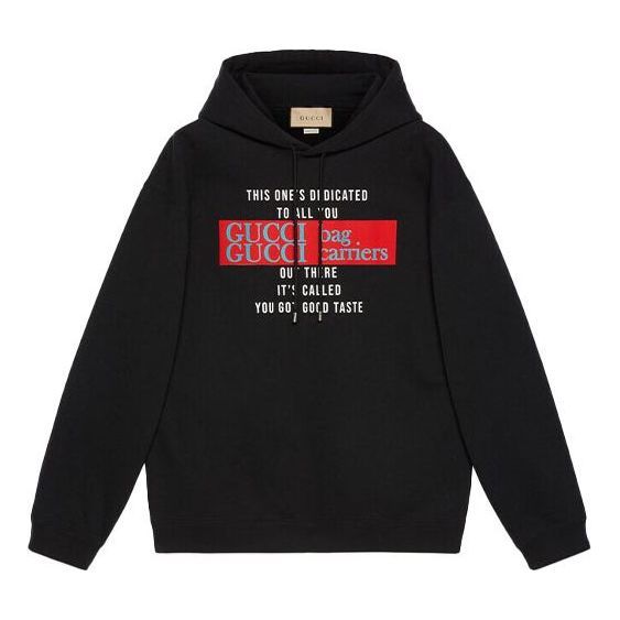 GUCCI FW21 You got good taste Hoodie 'Black' 681220-XJD1D-1152 sold by KicksCrew