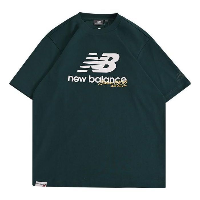 New Balance Essentials Graphic Logo Tee 'Green White' 5ED25333-HT sold by KicksCrew
