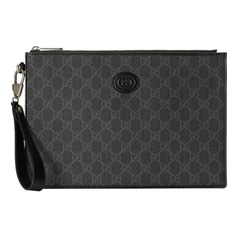 Gucci Pouch With Interlocking G 'Black' 672953-92TCN-1000 sold by KicksCrew